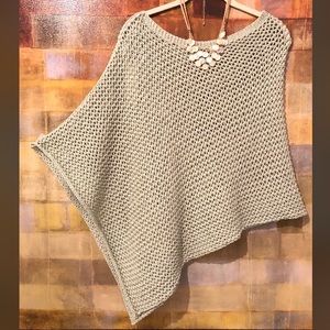 CHICO’S “Dominique Sutton” Poncho Mint Shimmer NWT